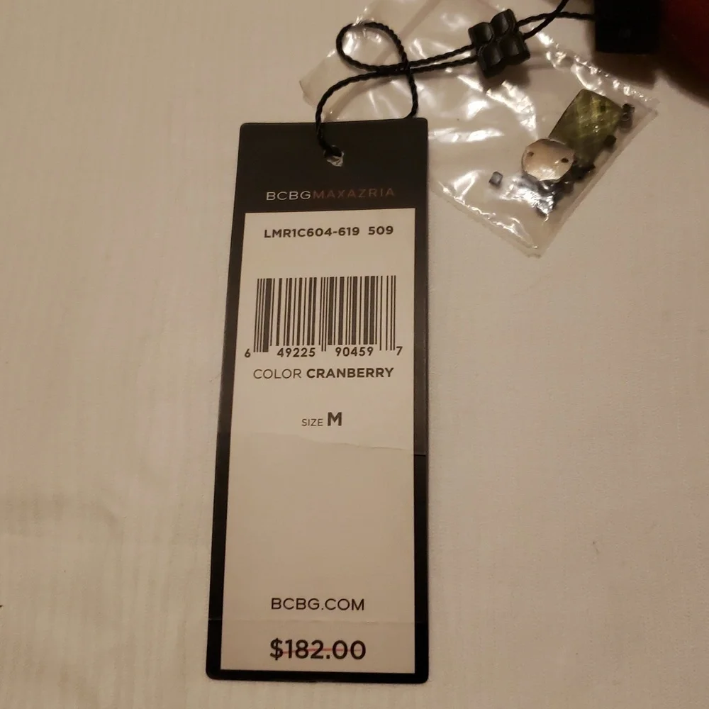 BCBGMAXAZRIA Elegant Red One-Shoulder Top - Picture 8 of 8